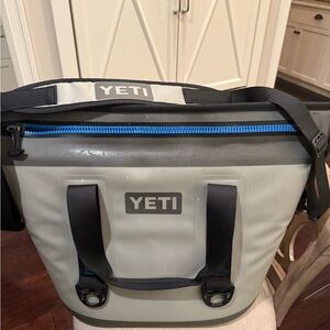 YETI Gray and Black Cooler